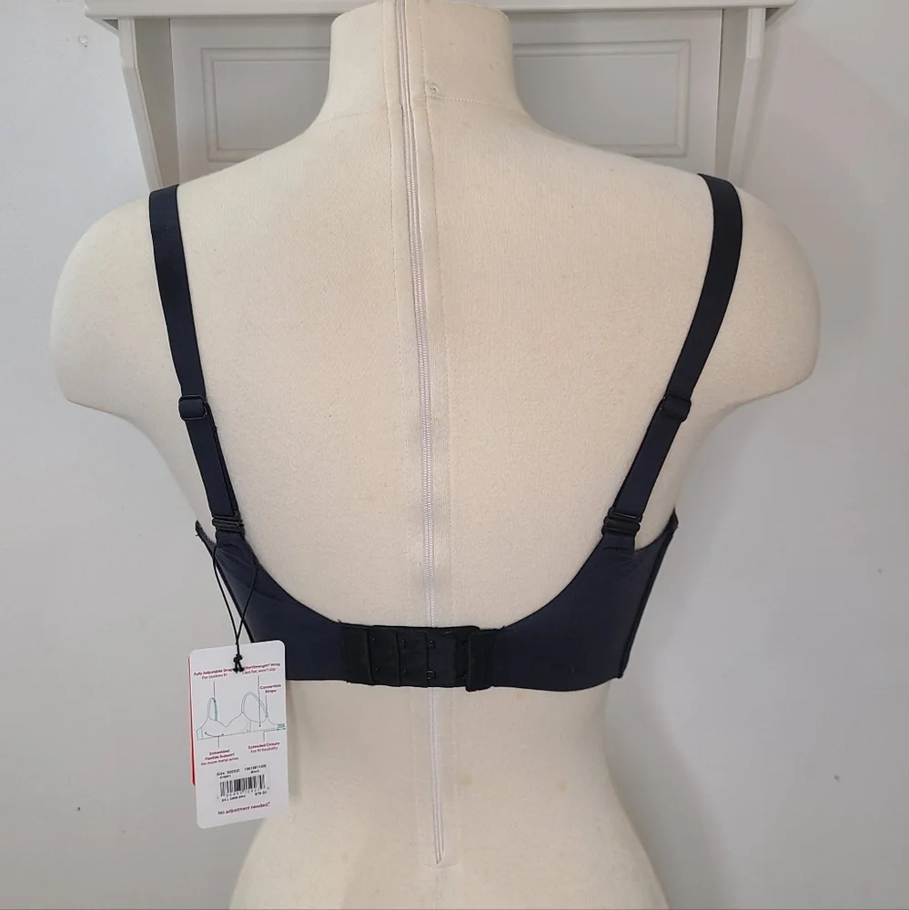 Tommy John Second Skin Comfort Lightly Lined Wireless Demi Bra Black 32DDD NWT